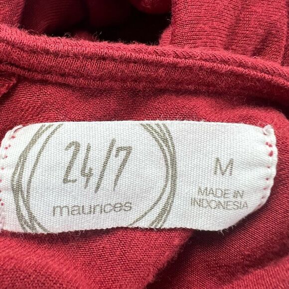 Maurices Summer Sleeveless Burgundy Red Swing Dress Size M - Picture 9 of 11